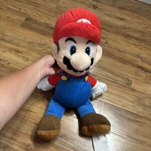 Super Mario Jumbo 24" Soft Plush Figure Pillow / Toy w/Secret Back‎ Compartment